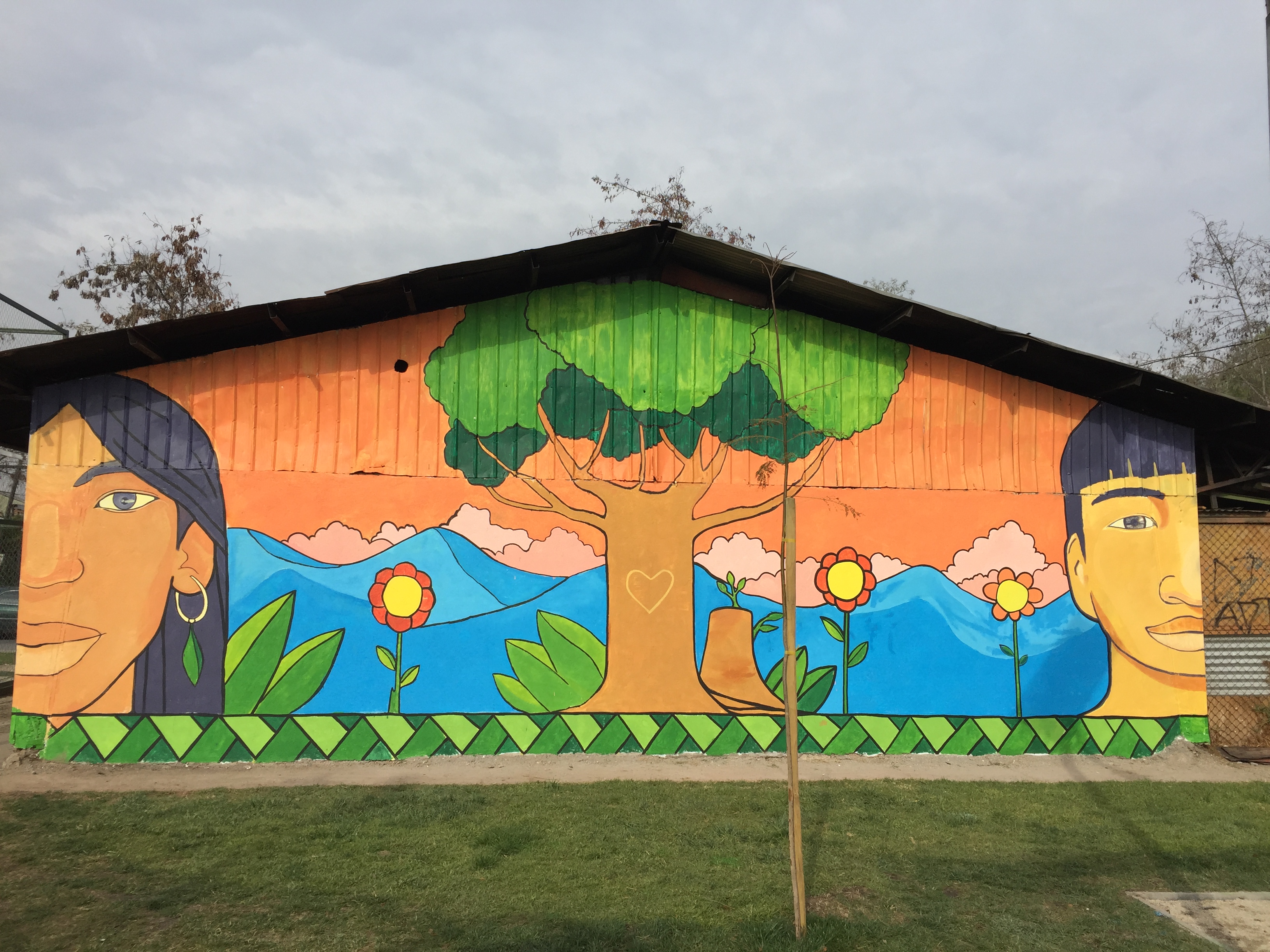 Taller De Muralismo Comunitario En La Escuela Libre El Vivero De Maipú